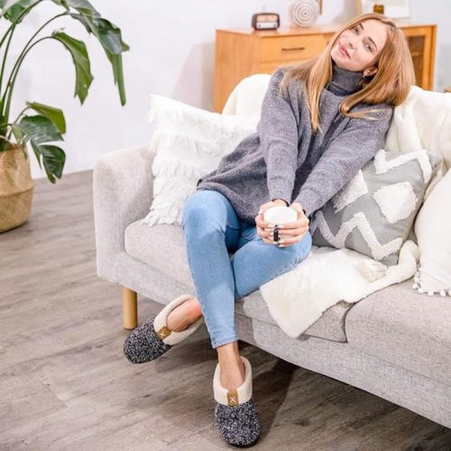 ULTRAIDEAS Zimní ponožky z paměťové pěny vel. 44–45 - černo-bílé