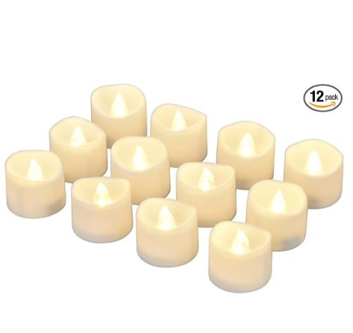 ADORIC bezplamenové LED čajové svíčky 12ks (teplá bílá)