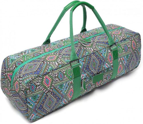 BOENCE Bohemian Yoga Bag Green – Taška na zip na jógové vybavení