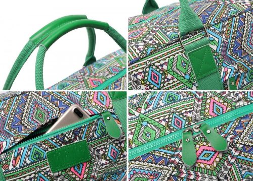 BOENCE Bohemian Yoga Bag Green – Taška na zip na jógové vybavení