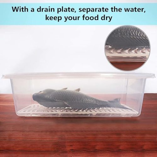 Sada 3 úložných boxů na potraviny o objemu 77 l – 29 × 12 × 9 cm, průhledný plast