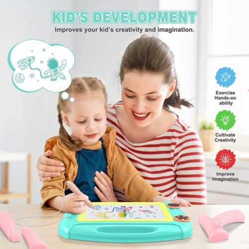 AiTuiTui Zelená magnetická kreslicí tabule pro děti – kreativní a ekologická