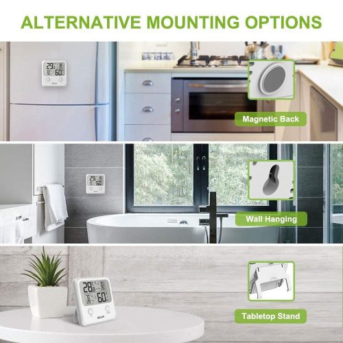 Digitální měřič teploty a vlhkosti BALDR B0335TH – pokojový teploměr a vlhkoměr s displejem