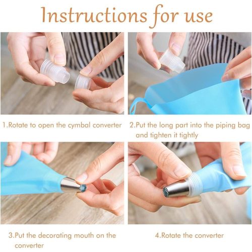 Sada na zdobení dortů Wisfox, 85 dílů – zdobení dortů, sáčky na polevu a příslušenství