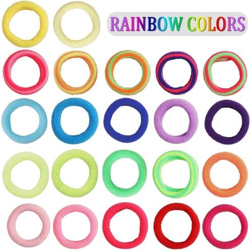 Dadabig Sada 400 mini gumiček do vlasů – měkké, bezešvé, 22 barev
