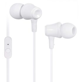   Toplus bílá drátová sluchátka do uší s mikrofonem pro chytré telefony