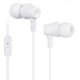 Toplus bílá drátová sluchátka do uší s mikrofonem pro chytré telefony