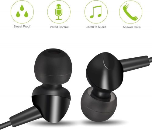 Drátová sluchátka Toplus pro chytré telefony – černá, pohodlná a s čistým zvukem