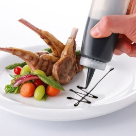   Sada dávkovačů – 6 ks 230ml plastových dávkovačů omáčky pro kuchyňské použití