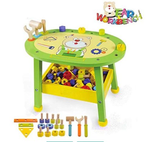 Dětská stolní hrací sada pro kutily s 57 doplňky – vývojová hra na bázi nářadí