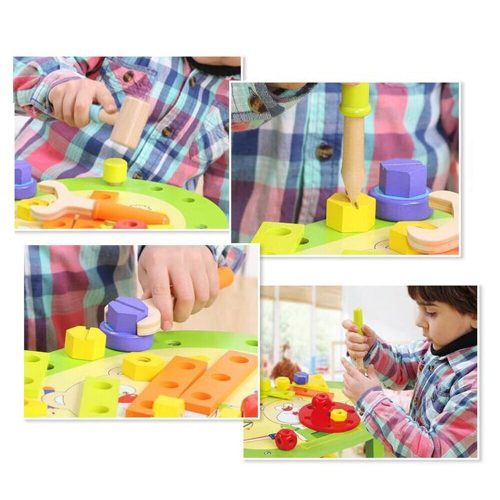 Dětská stolní hrací sada pro kutily s 57 doplňky – vývojová hra na bázi nářadí