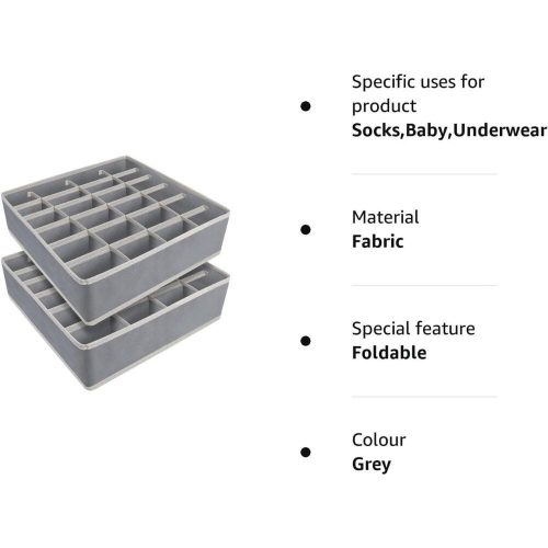 Organizér do zásuvek Yorgewd 2 ks (šedý)
