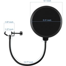   Pop filtr pro mikrofony Blue Yeti a další mikrofony – filtr s redukcí šumu