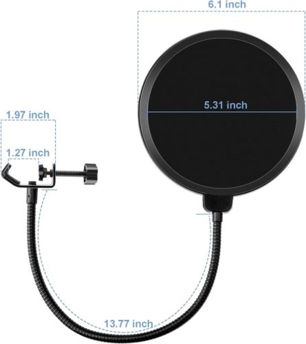 Pop filtr pro mikrofony Blue Yeti a další mikrofony – filtr s redukcí šumu
