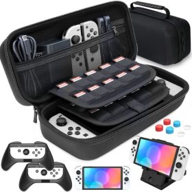 Přenosné pouzdro HEYSTOP pro Nintendo Switch – černé