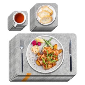   Sada jídelních prostírání SportOut světle šedá – tepelně odolné, protiskluzové silikonové prostírání a podtácek