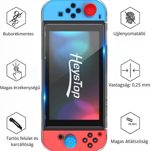 Ochranná sada HEYSTOP pro Nintendo Switch – černá, nárazuvzdorné pouzdro a příslušenství