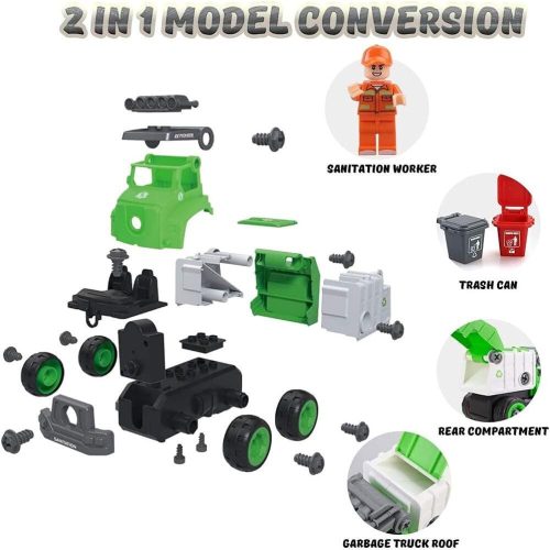 Rozebraný popelářský vůz BeebeeRun – kreativní stavebnice pro děti