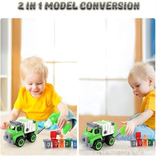 Rozebraný popelářský vůz BeebeeRun – kreativní stavebnice pro děti