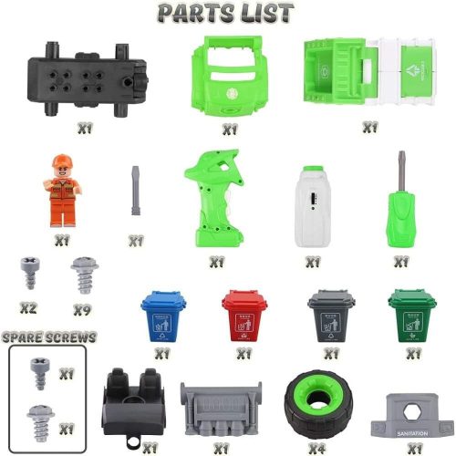 Rozebraný popelářský vůz BeebeeRun – kreativní stavebnice pro děti