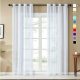Poloprůhledná lněná záclona Topfinel 300x240cm 2 ks (bílá)
