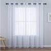 Poloprůhledná lněná záclona Topfinel 300x240cm 2 ks (bílá)