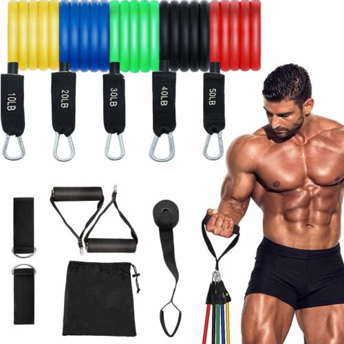 Fitbody Fitness gumové lano pro odporový trénink 11 ks (barevné)