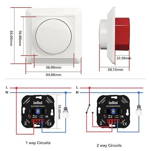 Iolloi Rotary, Built-in Dimmer Switch pro stmívatelné LED 150W