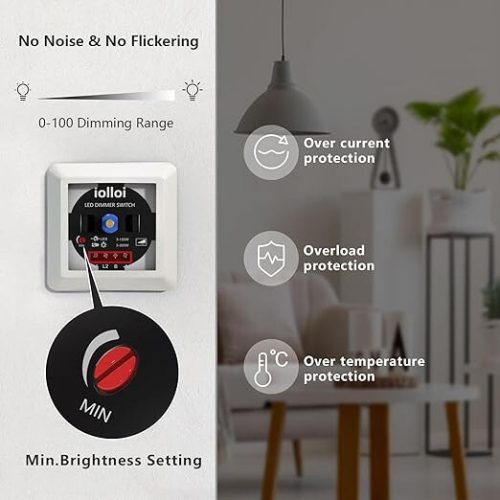 Iolloi Rotary, Built-in Dimmer Switch pro stmívatelné LED 150W