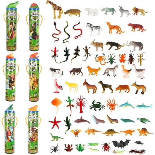 BeebeeRun Sada 6 měkkých figurek zvířat – pro děti