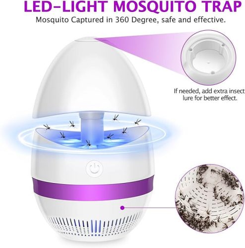 Elektrická LED lampa proti komárům SUNNEST – bílá, repelentní zařízení proti komárům