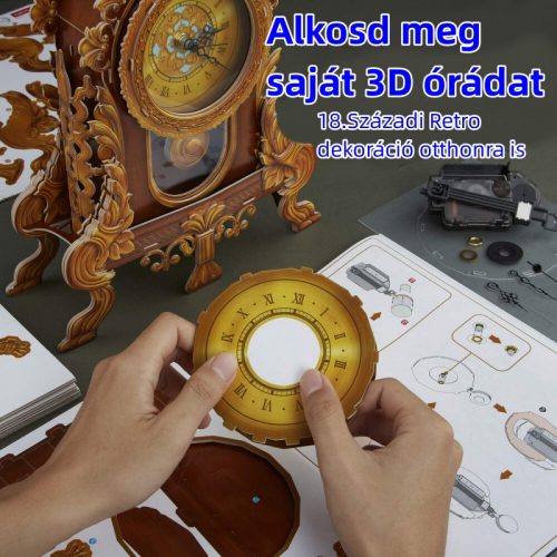 CubicFun 3D puzzle stolní vyřezávané kyvadlové hodiny – kreativní dekorační model