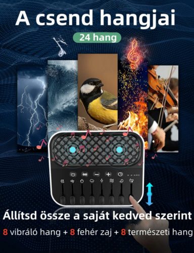 Suppou Sleep Aid – bílý šumový přístroj – 24 zvuků, časovač, USB připojení
