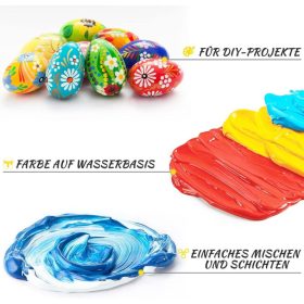   Sada akrylových barev Gifort – 12dílná sada barevných uměleckých barev