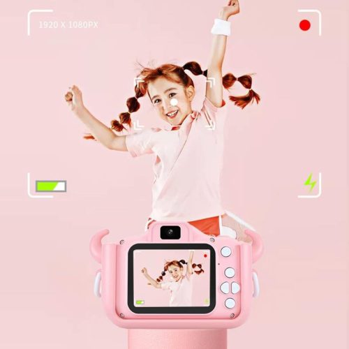 Digitální fotoaparát Bshop pro děti (růžový, slon)