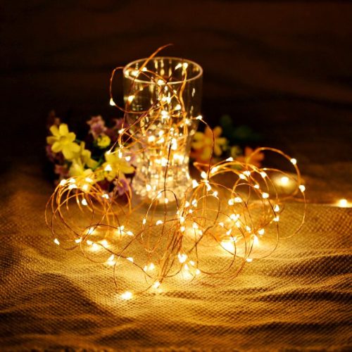 Dekorativní řetězec světel Abody z měděného drátu