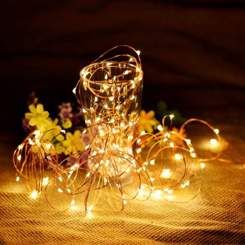 Dekorativní řetězec světel Abody z měděného drátu