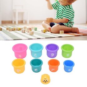   Oblíbená dětská hračka na stavění věží – od 6 měsíců, barevná rozvíjející dětská hračka