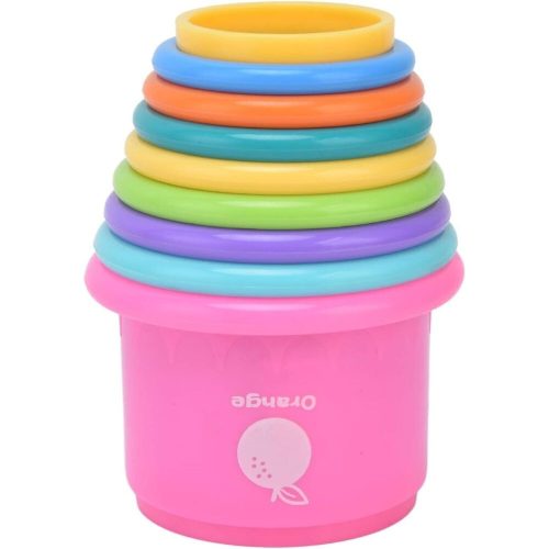 Oblíbená dětská hračka na stavění věží – od 6 měsíců, barevná rozvíjející dětská hračka