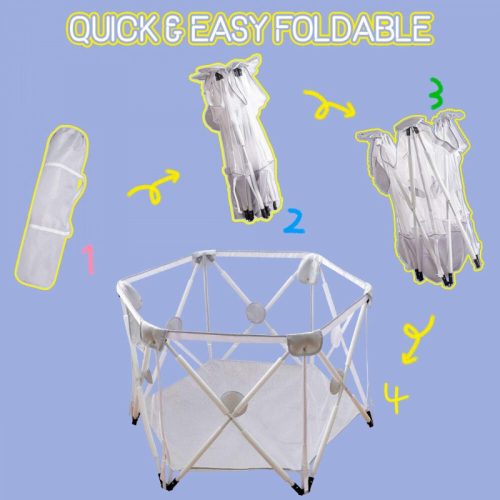 Dětská ohrádka Forroby ve tvaru šestiúhelníku – 68 x 78 x 140 cm, bezpečná pro vnitřní i venkovní použití