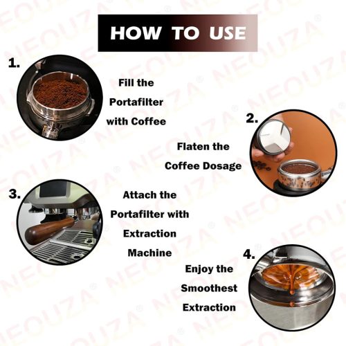 NEOUZA opakovaně použitelný filtr do kávovaru – nerezový filtr pro espresso a kávovar