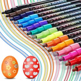   Sada konturovacích fixů Buluri, 15 kusů – dekorativní fixy na papír, sklo a dřevo