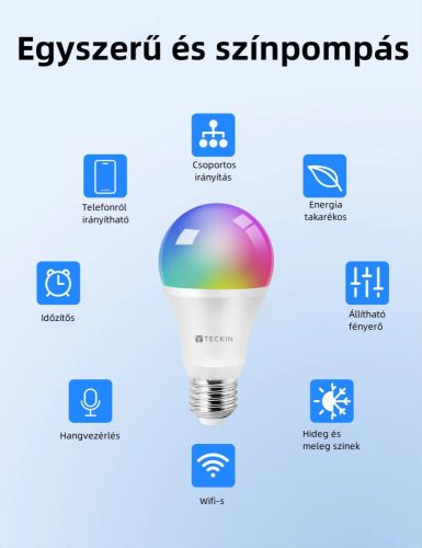 Teckin SB50 Duhová LED žárovka – energeticky úsporná a dekorativní