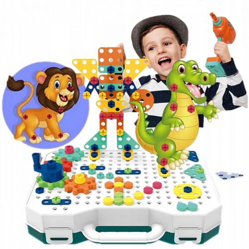 Arkmiido 3D DIY stavebnice s malou vrtačkou – kreativní stavebnice pro děti