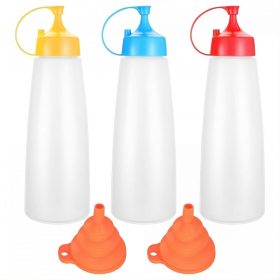   Sada 3 plastových lahví na omáčku LikeSun – 550ml dávkovač dresinků a omáček