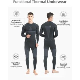   Dětský termo overal NOOYME, spodní a horní sada - černý (140-145 cm)