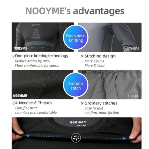 Dětský termo overal NOOYME, spodní a horní sada - černý (140-145 cm)