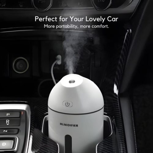 Přenosný mini zvlhčovač vzduchu Homasy, 320 ml (bílý)