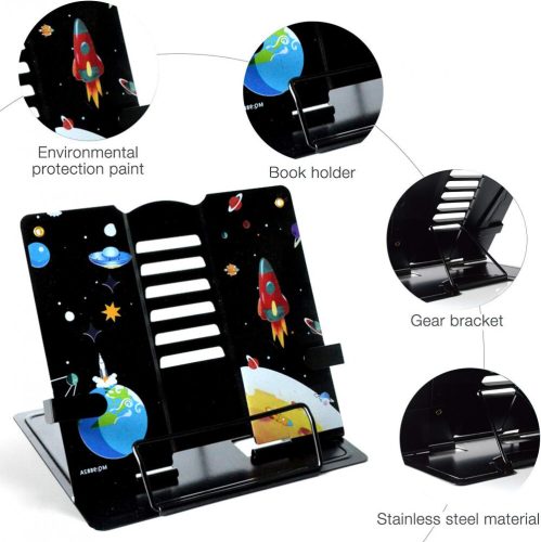 Skládací dětský čtecí stojan MEISHANG se vzorem astronauta - nastavitelná výška