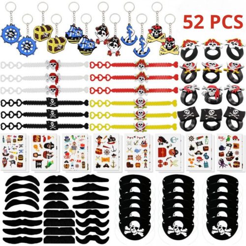 BABYCAREV 52dílná sada doplňků ke karnevalovému kostýmu piráta pro děti